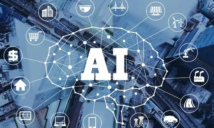 B.Sc Artificial Intelligence and Machine Learning students working in AI laboratory at SMS College of Arts and Science