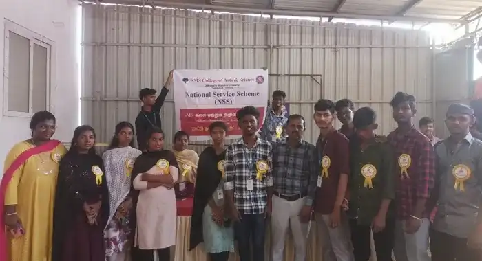 National Service Scheme (NSS) community service activities at SMS College of Arts and Science, Coimbatore